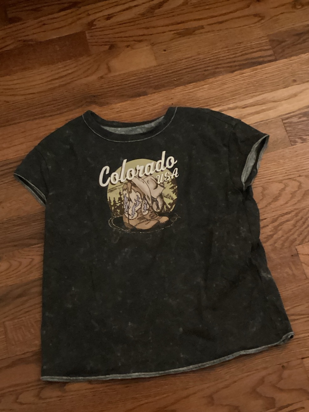 abercrombie kids Black Colorado Graphic Short Sleeve Tee